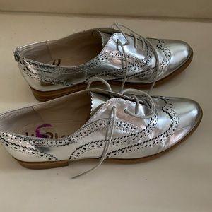 Sam Edelman silver oxfords.